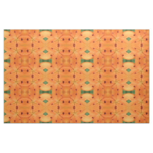 Orange Lily Floral Patterned Fabric