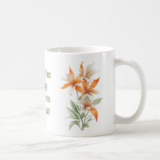 Orange Lily Flowers Coffee Mug