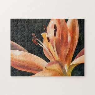 Orange Lily Garden Nature Art Puzzle