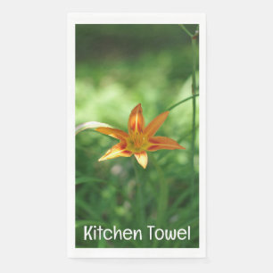 Orange Lily Meadow Towel Napkin
