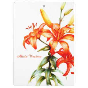 Orange Lily painting clipboard