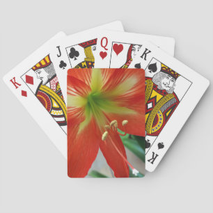 orange lily playing cards