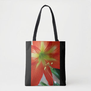 orange lily tote bag