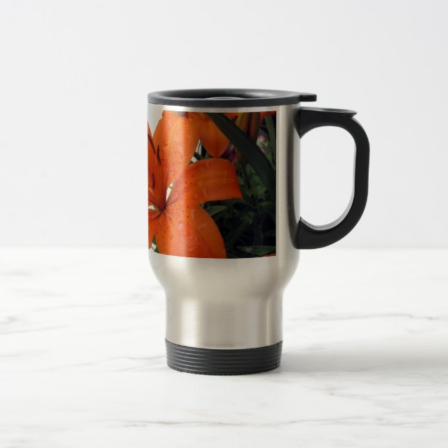 Orange LIly Travel Mug (Right)