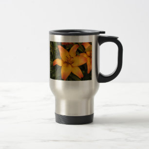 Orange Lily Travel Mug