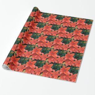 Orange Lily Wrapping Paper