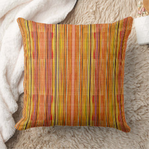 orange line texture pattern cushion