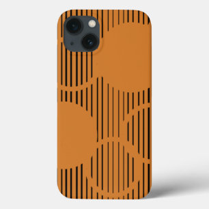 Orange Lined Circles iPhone 13 Case