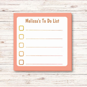 Orange Lined To Do List  Post-it Notes