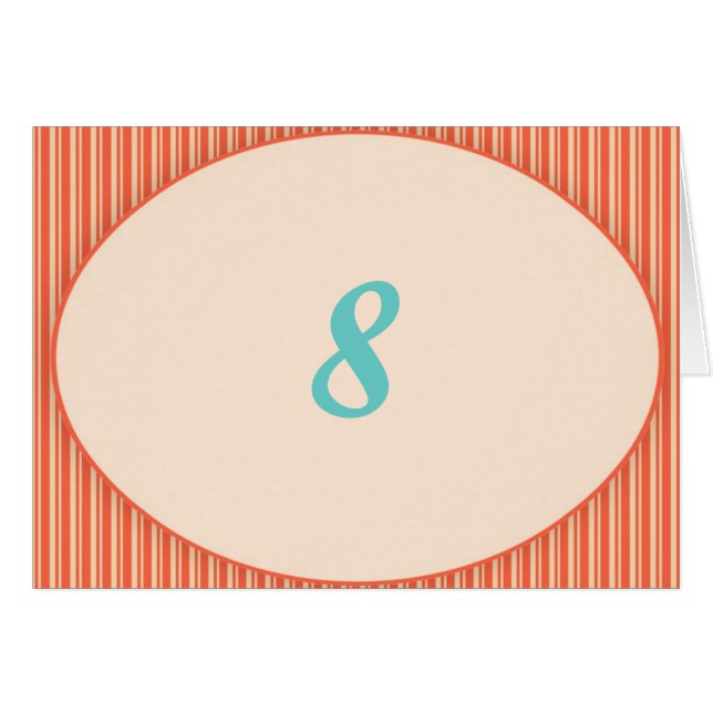 Orange Lines Table Tent Template (Front Horizontal)