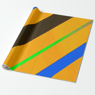 Orange lines wrapping paper