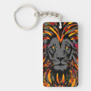 Orange Lion Keychain - Wildlife Big Cats