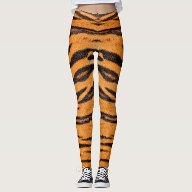 Orange lion pattern leggings (Front)