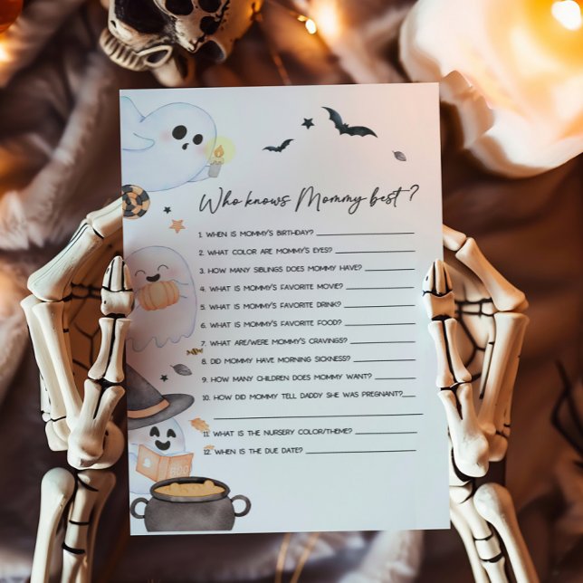 Orange Little Boo Who knows Mummy Best Game (Orange Little Boo Baby Shower Who knows Mommy Best Game)