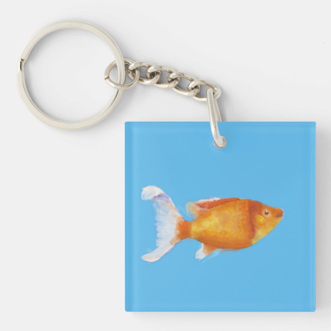 Orange little fish key ring (Front)