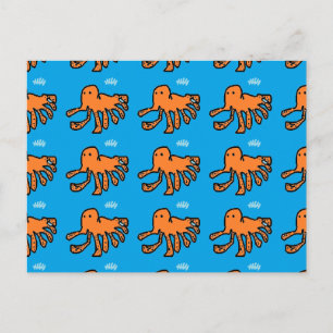 Orange little Octopuses By Master C..M.F.B Postcard