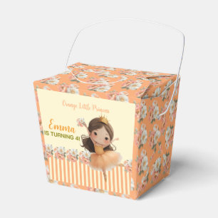Orange Little Princess Ball Favor Box