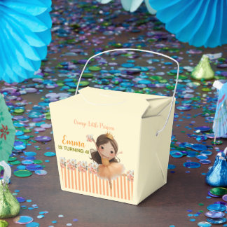 Orange Little Princess Ball Favour Box