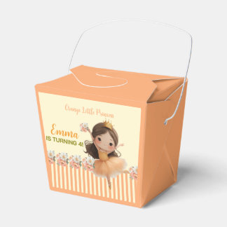 Orange Little Princess Ball Favour Box