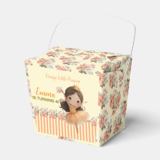 Orange Little Princess Ball Favour Box