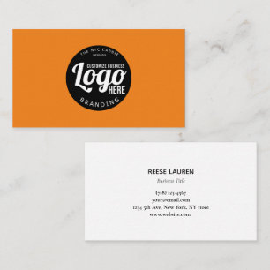Orange Logo Business Card