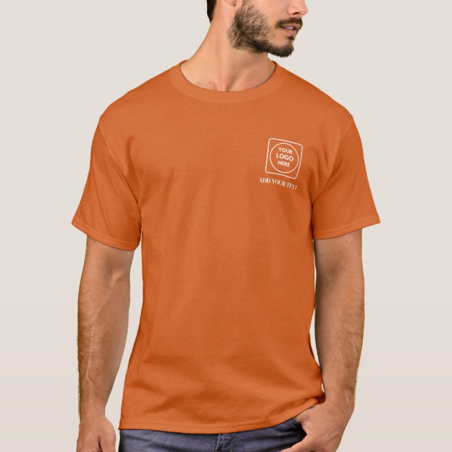 Orange Logo Front Back Pro Staff T-Shirt (Front)