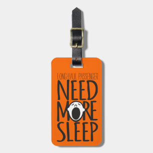 Orange Long-haul Passenger more sleep luggage tag