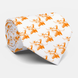 Orange Longhorn Steer with Cowboy Hat Tie