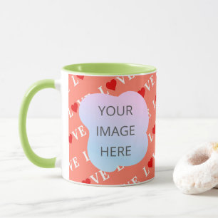 Orange LOVE Heart Mug