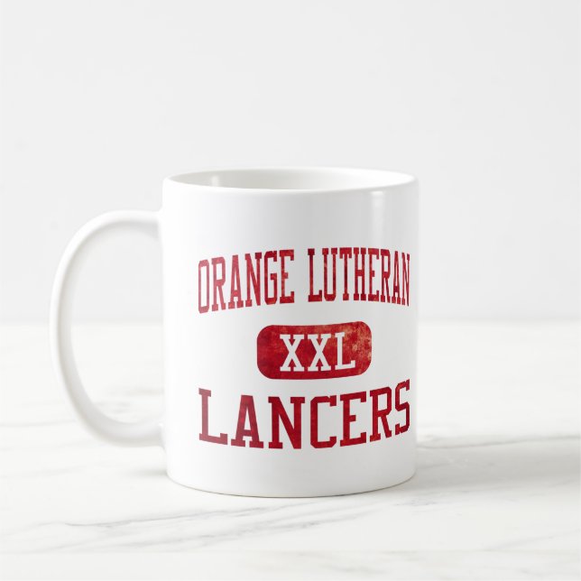 Orange Lutheran Lancers Athletics Coffee Mug (Left)
