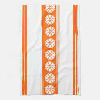 Orange Luxury Jacquard Stripes Tea Towel