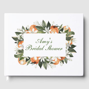 Orange Main Squeeze Bridal Shower Guest Book