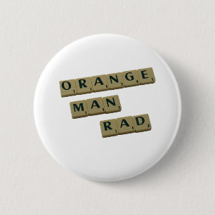 Orange Man Rad 6 Cm Round Badge