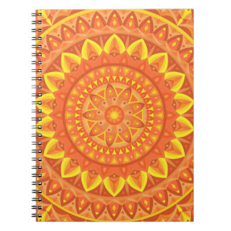 Orange Mandala Creative Boho Vibrant Geometric Notebook