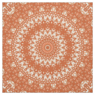 Orange mandala. fabric