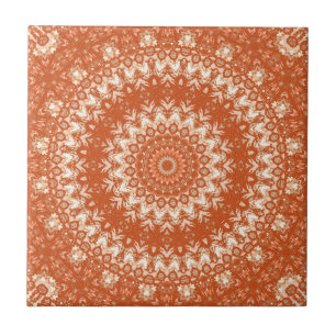 Orange mandala. tile