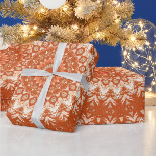 Orange mandala. wrapping paper