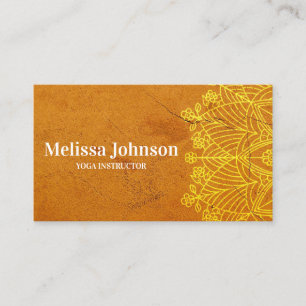 Orange Mandala Yoga Meditation Business Card