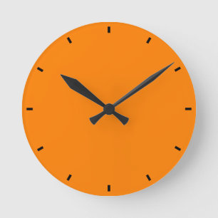 Orange Mandarin Round Clock