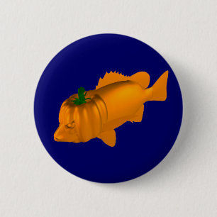 Orange Mangrove Jack 6 Cm Round Badge