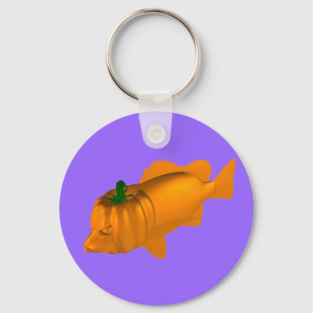 Orange Mangrove Jack Key Ring (Front)