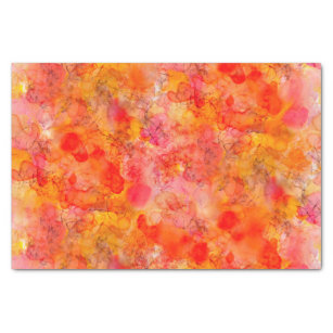 orange marble alcohol ink crafting tissue paper 