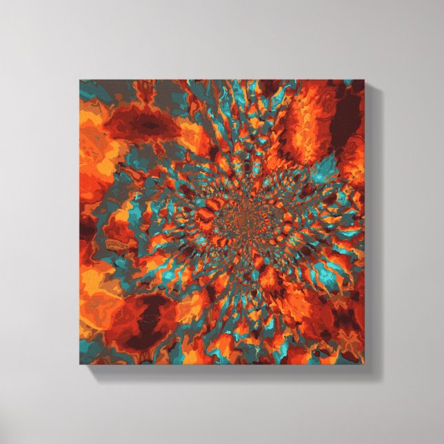 Orange Marble Canvas Print (Front)