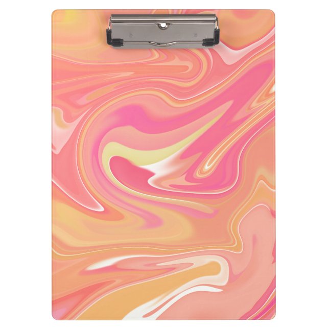 Orange Marble Clip Board (Front)