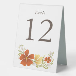 Orange & Marigold Bold Floral Table Top Sign