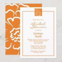 Orange Marigold Flower Floral Bridal Shower