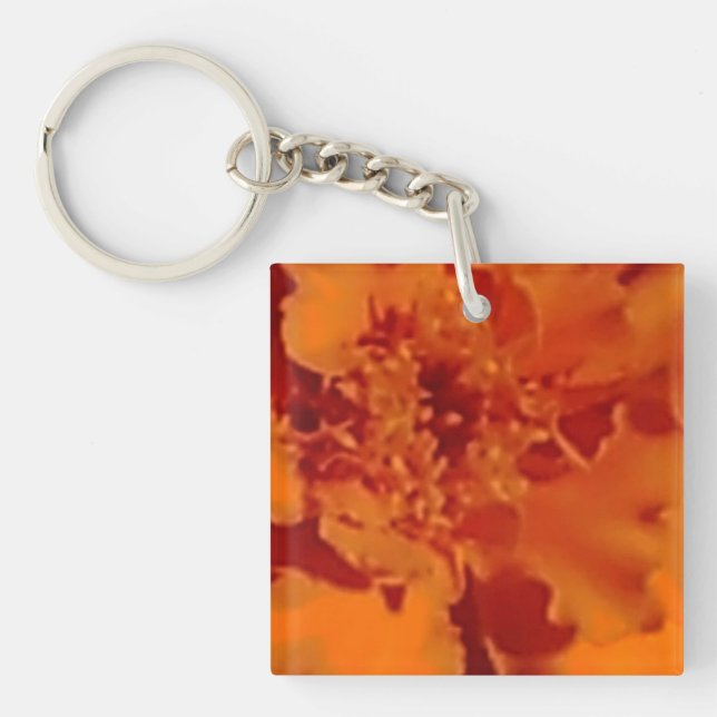 Orange Marigold Key Ring (Front)