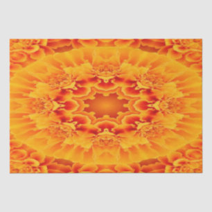 Orange Marigold Mandala Tissue Paper