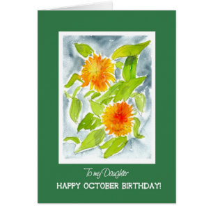 Orange Marigolds for Daughter October Birthday