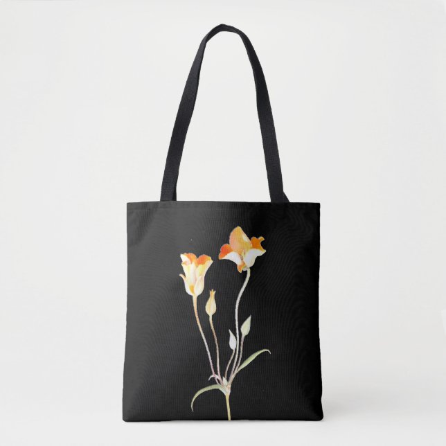 Orange Mariposa Tulip Tote Bag (Front)